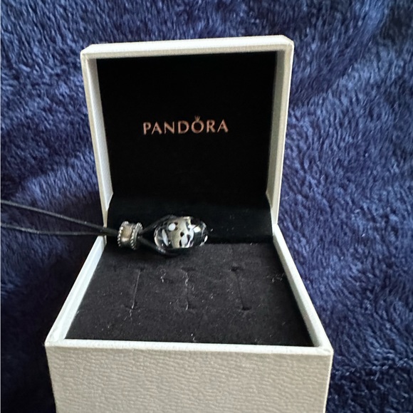 Vintage Pandora Unique Black & White Speckled Bead - Picture 5 of 8